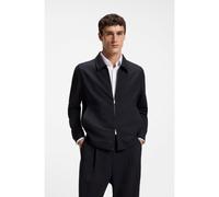 BOSS Relaxed-fit zip-up jacket in patterned virgin wool - Style P-Carper-Zip-263F, 50564676 Dark Blue 40R