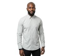 Boss Men's Relegant 6 Cotton Long-Sleeve Shirt XL Silver