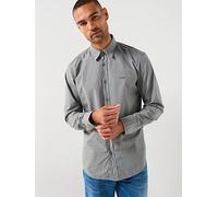 Boss Men's Relegant 6 M Plain Long-Sleeve Shirt L Grey