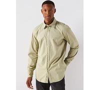 BOSS Relegant 6 M Regular Fit Logo Poplin Shirt - Green, Green, Size 4Xl, Men Green