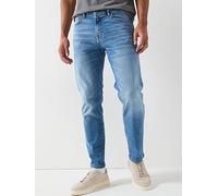 BOSS ReMaine Soft Motion Regular Fit Jeans - Light Blue, Light Blue, Size 36R, Inside Leg Regular, Men Light Blue