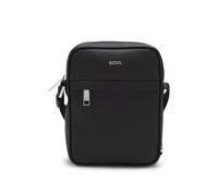 BOSS Reporter bag with signature stripe and logo detail - Style Zair_NS zip, 50483566 Dark Brown pcs.