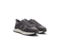 BOSS Retro-inspired trainers with wool-look trims - Style B Icon_Runn_wlsd, 50552762 Dark Grey 6
