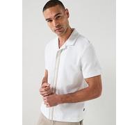 BOSS Revere Collar Button Through Polo Shirt, White, Size L, Men White