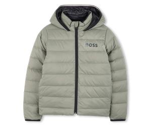 Boss - Reversible Hooded Down Jacket - Green - Boy - 10 Years