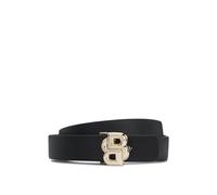 BOSS Reversible Italian-leather belt with Double B monogram buckle - Style B_Icon-G_Sr20_pgr, 50542179 Black / Beige 32