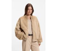 BOSS Reversible relaxed-fit bomber in satin and faux fur - Style Petisa, 50567439 Beige 10