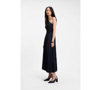 BOSS Rib-knit one-shoulder dress with plissé skirt - Style Foki, 50562654 Dark Blue L