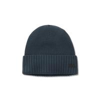 BOSS Rib-knit virgin-wool beanie with logo plaque - Style Fati, 50495306 Dark Blue pcs.