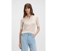 BOSS Ribbed knit polo in a virgin-wool blend - Style C_Fugano, 50543977 White M