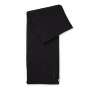BOSS Ribbed scarf in a cotton blend with logo embroidery - Style Magico_R_Scarf, 50522441 Black pcs.