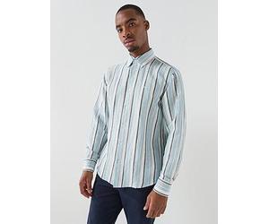 BOSS Ricoplus_M Relaxed Fit Pastel Stripe Shirt, Light Blue, Size Xl, Men Light Blue
