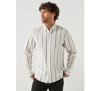BOSS Ricoplus Relaxed Fit Pastel Stripe Shirt, Light Grey, Size 2Xl, Men Light Grey