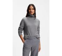 BOSS Rollneck sweater in a bouclé virgin-wool blend - Style Fubrini, 50571219 Light Grey XL