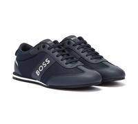 Boss Rusham Mix Mens Dark Blue Trainers Suede - Size UK 5