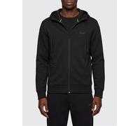 Boss Saggy Cotton Hoodie with Zip and Lettering Logo - Size: S - male