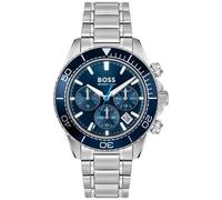 BOSS Sealiner 1514322 - Unisex - 44 mm - Analogue - Quartz - Mineral Glass Silver 22 mm
