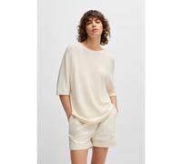 BOSS Seamless sweater in a structured knit - Style C_Flambers, 50537856 White XL