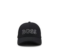 BOSS Green Knitted Six-Panel Cap with Embroidered Logo - Black 006