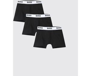 Boss Set of 3 Stretch Cotton Boxer Shorts with Jacquard Logo - Size: 4 - male