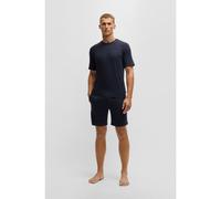BOSS Short jersey pyjama set with embroidered branding - Style Bamboo Short Set, 50535826 Dark Blue M