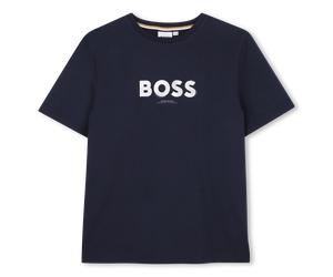 Boss - Short Sleeve T-shirt - Navy - Boy - 10 Years