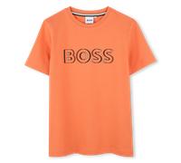 Boss - Short-sleeved Cotton T-shirt - Mango - Boy - 12 Years