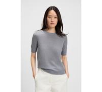 BOSS Short-sleeved sweater in merino wool - Style Farbella, 50544996 Light Grey XS