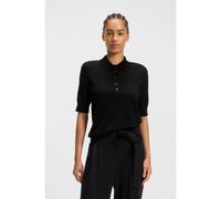 BOSS Short-sleeved sweater in merino wool with polo collar - Style Fidenka, 50545015 Black M