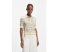 BOSS Short-sleeved sweater in merino wool with polo collar - Style Fidenka, 50545015 Light Beige XXL