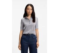 BOSS Short-sleeved sweater in merino wool with polo collar - Style Fidenka, 50545015 Light Grey M