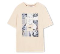 Boss J52988 Short Sleeve T-shirt Beige 12 Years Boy