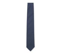 BOSS Silk-blend tie with micro pattern - Style H-TIE CM 7.5 262, 50566654 Blue Patterned pcs.