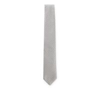 BOSS Silk-blend tie with micro pattern - Style H-TIE CM 7.5 262, 50566654 Light Grey pcs.