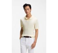 BOSS Silk knit polo with ribbed structure - Style L-Lagone, 50565532 Light Yellow XL
