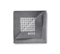 BOSS Silk pocket square with digital print - Style H-POCKET SQ. ONE, 50556356 Grey Patterned pcs.