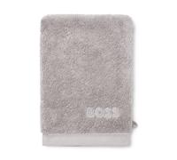 BOSS Silver Aegean-cotton washing mitt with tonal logo - Style LOFT SilverN Mitt 015021, MITT-1013441 Silver ONESI