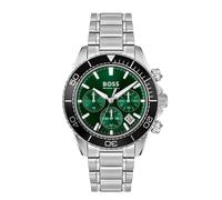 Boss Silver Sealiner Green Black Dial Watch