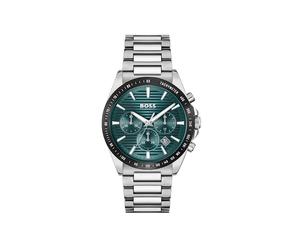 Boss Silver Teal Strike Chronograph Watch
