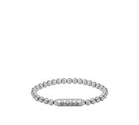 BOSS Silver-tone cuff with logo closure - Style SPHERE, HB1580658 Silver tone M