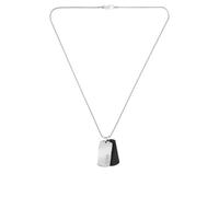 BOSS Silver-tone necklace with double-tag pendant - Style DEVON, HB1580760 Silver tone pcs.