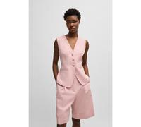 BOSS Single-breasted waistcoat with adjustable strap - Style C_Javesta, 50546216 light pink 14