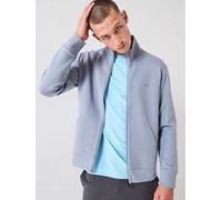 BOSS Skaz Logo Zip Thru Track Top - Light Grey, Light Grey, Size Xl, Men Light Grey