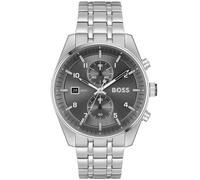 BOSS Skytraveller 1514151 - Man - 44 mm - Analogue - Quartz - Mineral Glass Grey 22 mm