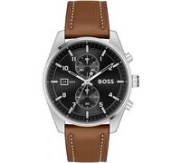 BOSS Skytraveller 1514161 Men's Watch - 44mm Black Dial Leather