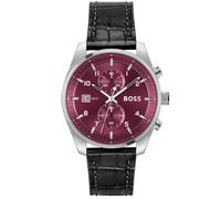 BOSS Skytraveller 1514193 - Man - 44 mm - Analogue - Quartz - Mineral Glass Red 22 mm