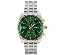 BOSS Skytraveller 1514195 - Man - 44 mm - Analogue - Quartz - Mineral Glass Green 22 mm
