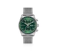 BOSS Skytraveller Pro green-dial watch with sapphire crystal - Style SKYTRAVELLER, 58858225 Silver tone pcs.