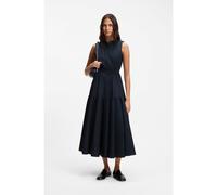 BOSS Sleeveless dress in cotton poplin - Style Dimici, 50565398 Dark Blue 8
