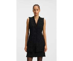 BOSS Sleeveless regular-fit blazer in velvet tweed - Style Jokilana, 50549128 Black 10